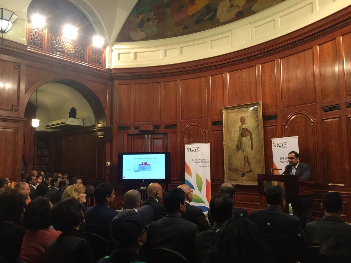 indiancye's tweet photo. #ICYE official launch - His Excellency High Commissioner of India to U.K , Y K Sinha's words of wisdom to the young minds https://t.co/NSELCiZo66