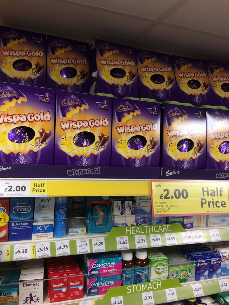 Express6804's tweet image. Large Easter eggs now £2.00 at Tesco Grantham harrowby bargen