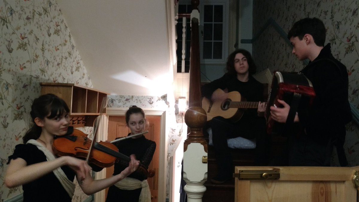 between2streams's tweet image. We're happy to perform anywhere, even quite unusual places! It was quite fun communicating through the staircase though. 😄