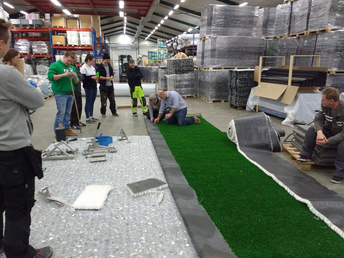 Henko A&amp;T  Training professionals how to install Artificial Turf for Landscape with the best Tools  and Adhesive