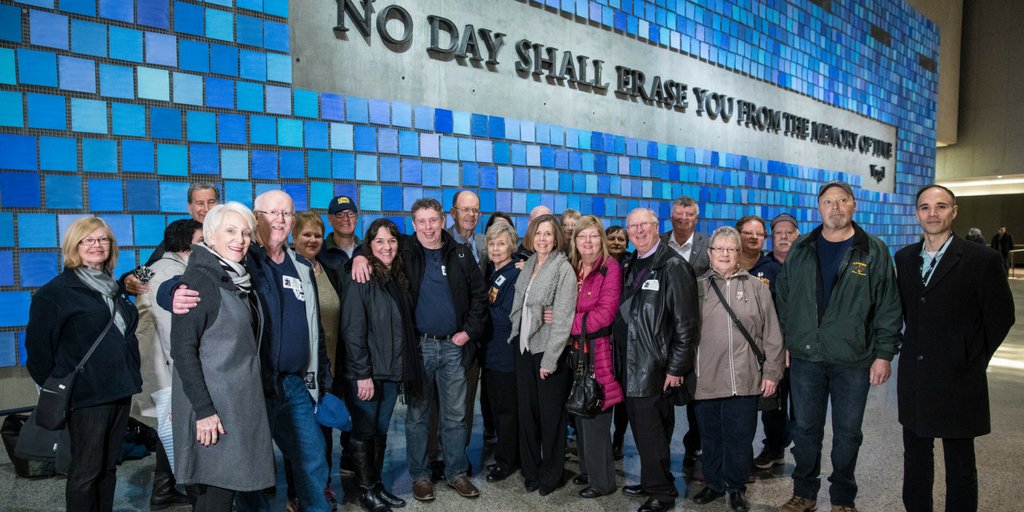 Sept11Memorial's tweet image. Members of the #broadway musical #ComeFromAway &amp;amp; Gander, Newfoundland residents pay a special visit. #911Museum. comefromaway.com