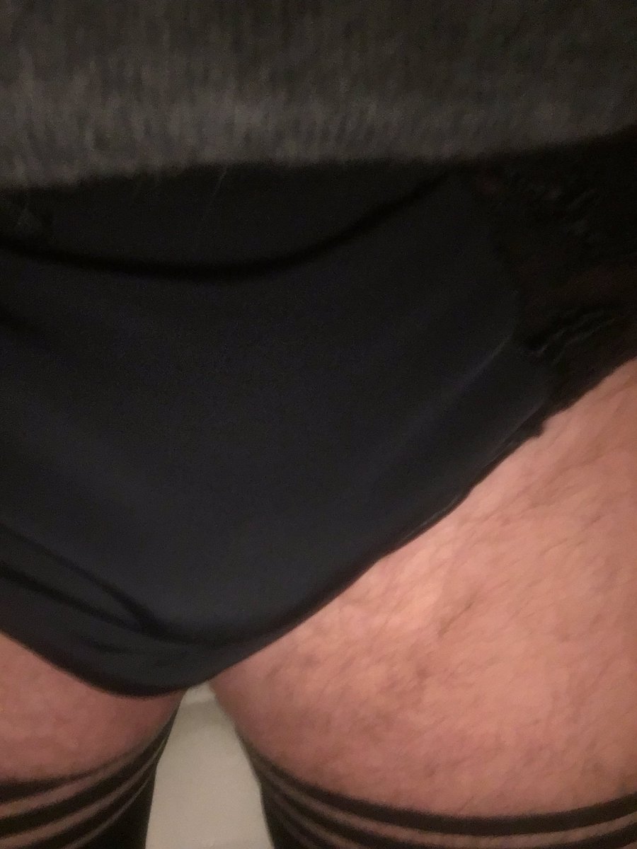 KinkstersStoke's tweet photo. Been feeling horny all day wearing the mrs stockings and knickers!! @DevoseSecret @BrummiesNaughty @GeneralGrave https://t.co/NeDaecrEFN