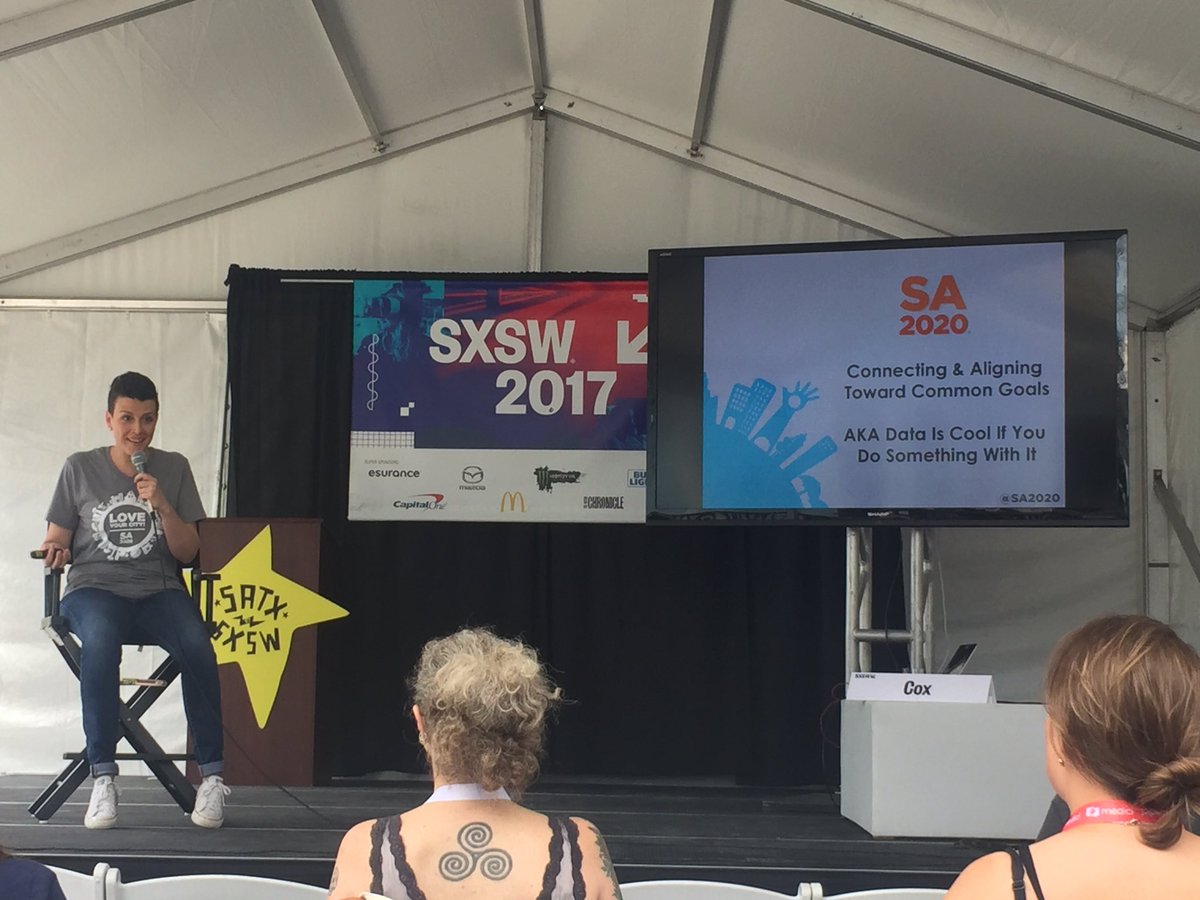 "Data is cool if you do something with it"- <a href="/SA2020/">SA2020</a> using community indicators to track progress toward San Antonio's goals #SXSW