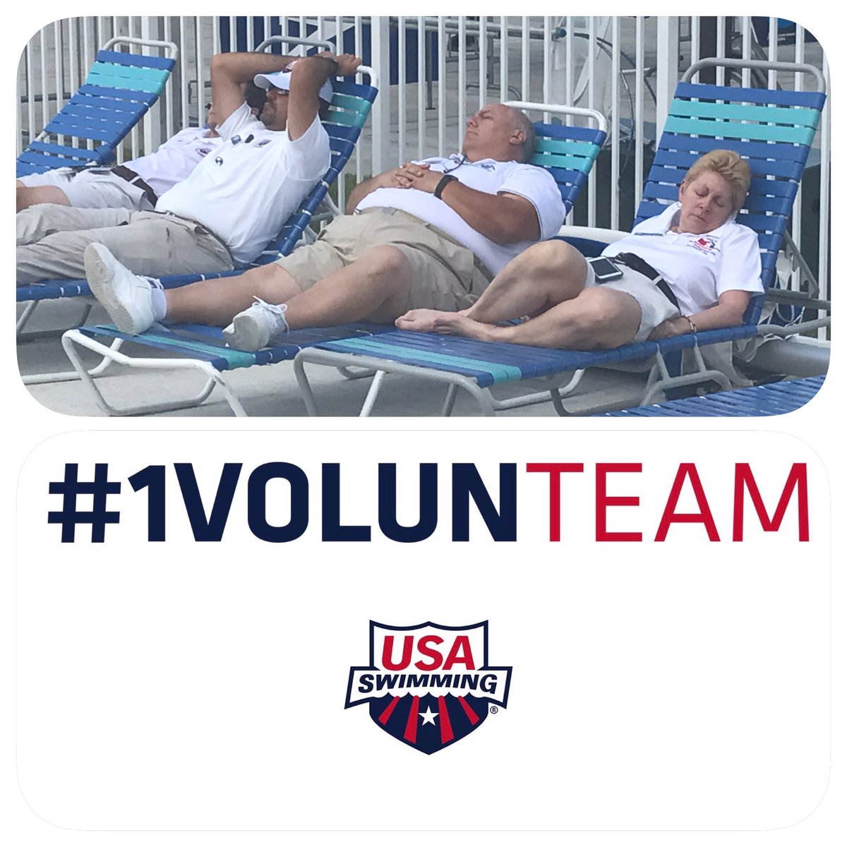 BTAquatics_Ne's tweet photo. Our Hardworking Officials between Sessions at Plantation Sectionals. #1VolunTeam @USASwimming @ebeisel34 
They ❤️South Florida weather! https://t.co/Smt9ZGc7I7