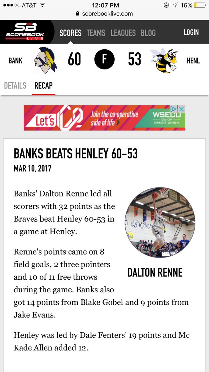 Banks defeats Henley behind a 32 point performance by Dalton Renne!
scorebooklive.com/games/23176-ba…