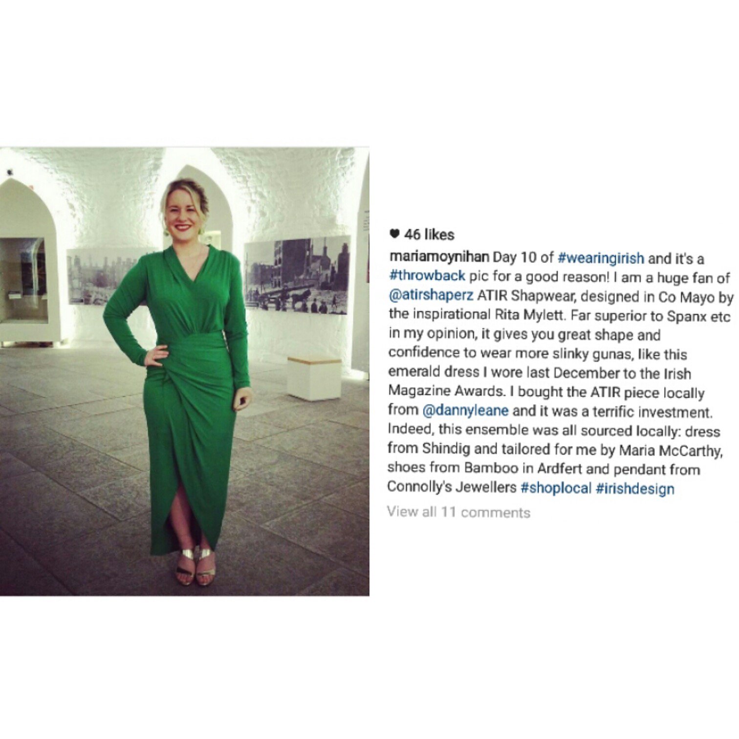 ATIR Shapewear on X: Maria Moynihan supporting Irish and wearing