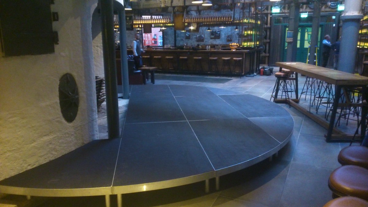 Had the pleasure of installing a curved stage in the newly renovated #JamesonDistilleryBowSt - Thanks to <a href="/jamesonwhiskey/">Jameson Whiskey</a> #staging #louthchat