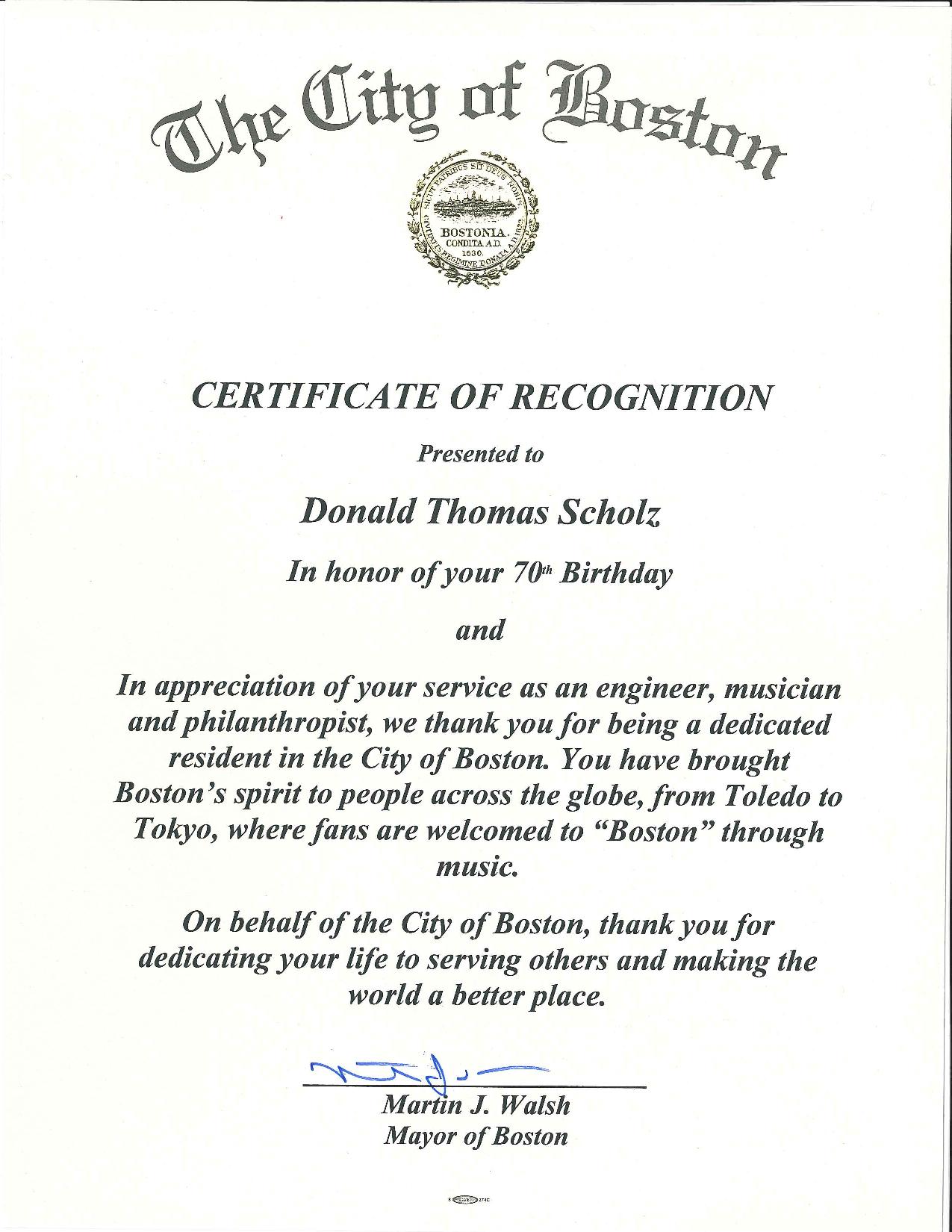 Happy 70th birthday to Tom Scholz, and thank you for welcoming people to \"Boston\" through music. 