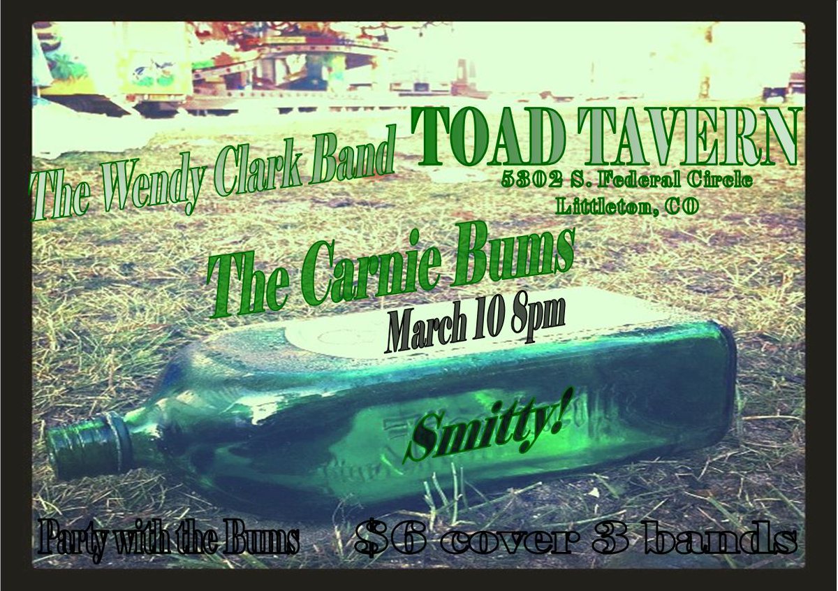 This looks like fun #Denver.  #WendyClarkBand #CarnieBums #Colorado #Beer #ToadTavern #LiveMusic