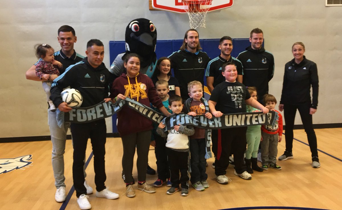 MNUFC's tweet image. .@Kyndrasports, @PK_MNUFC &amp;amp; some of the fellas just stopped by @RMHC_UM to kickoff their Shamrock Shake fundraiser! 

#MNUFC