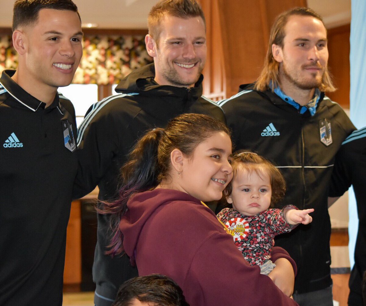 MNUFC's tweet image. .@Kyndrasports, @PK_MNUFC &amp;amp; some of the fellas just stopped by @RMHC_UM to kickoff their Shamrock Shake fundraiser! 

#MNUFC