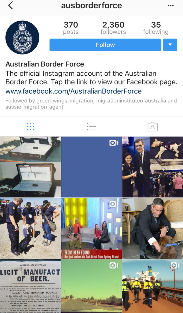 DaveLovesMovies's tweet photo. Some government bodies should not be on #Instagram. Take #ausborderforce, for example. Its page is odd and unintentionally amusing... https://t.co/ocX73VpV3g
