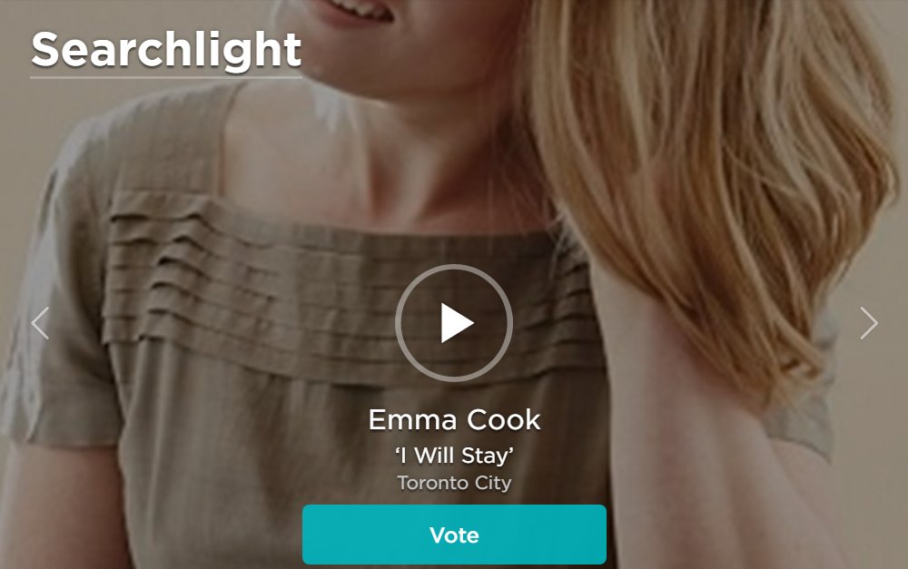 MusicYYZ's tweet image. #Searchlight Round 2 will remain open from now until Monday, March 13 at 2:59 p.m. ET. Vote for #EmmaCook cbcmusic.ca/searchlight/14…