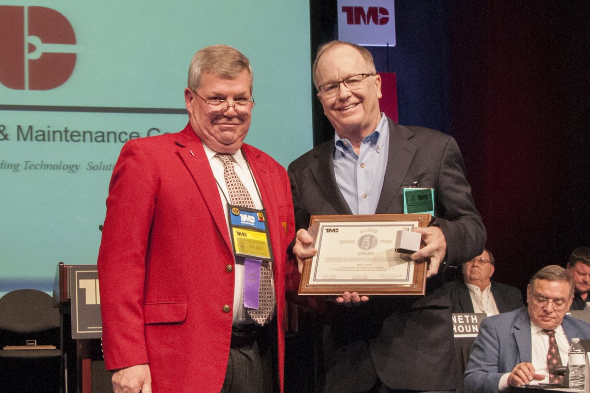 JOSTIntl's tweet photo. Congratulations @RichardCarroll8 on receiving the Silver Spark Plug from the American Trucking Association! https://t.co/jxsVxz2zmQ