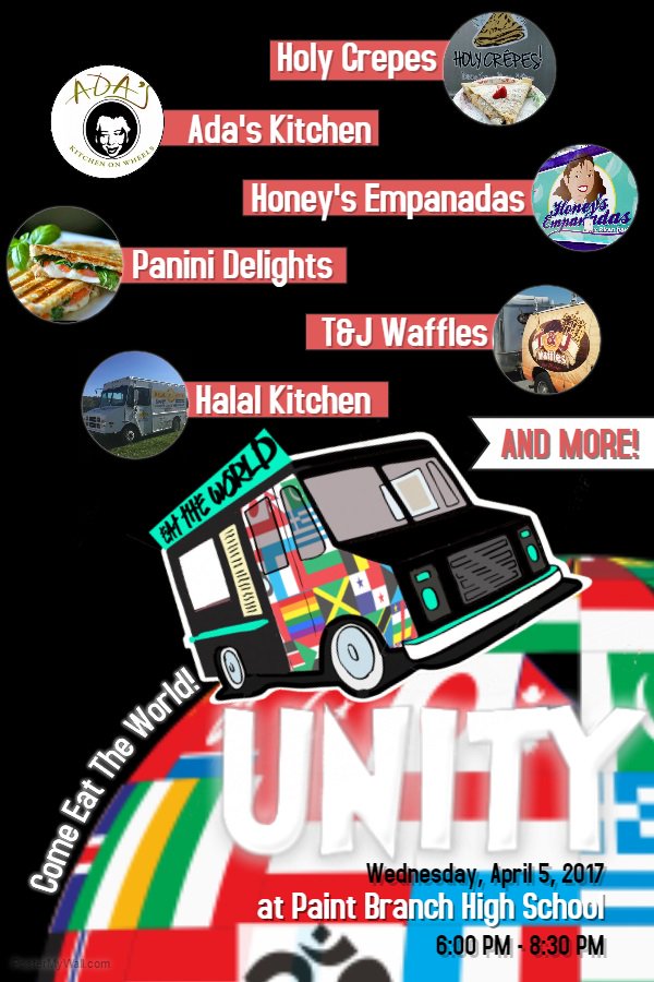 PBHSSignature's tweet photo. #EATtheWORLD at #pbhsUNITY on Wednesday, April 5, 2017 #foodtrucks See: https://t.co/GQ0nZSugA8 for menus & details. @PBHSPrincipal https://t.co/GAWqEDkGlu