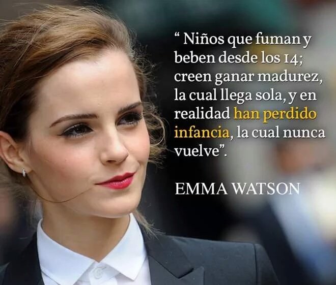 Qué razón tiene Emma Watson.