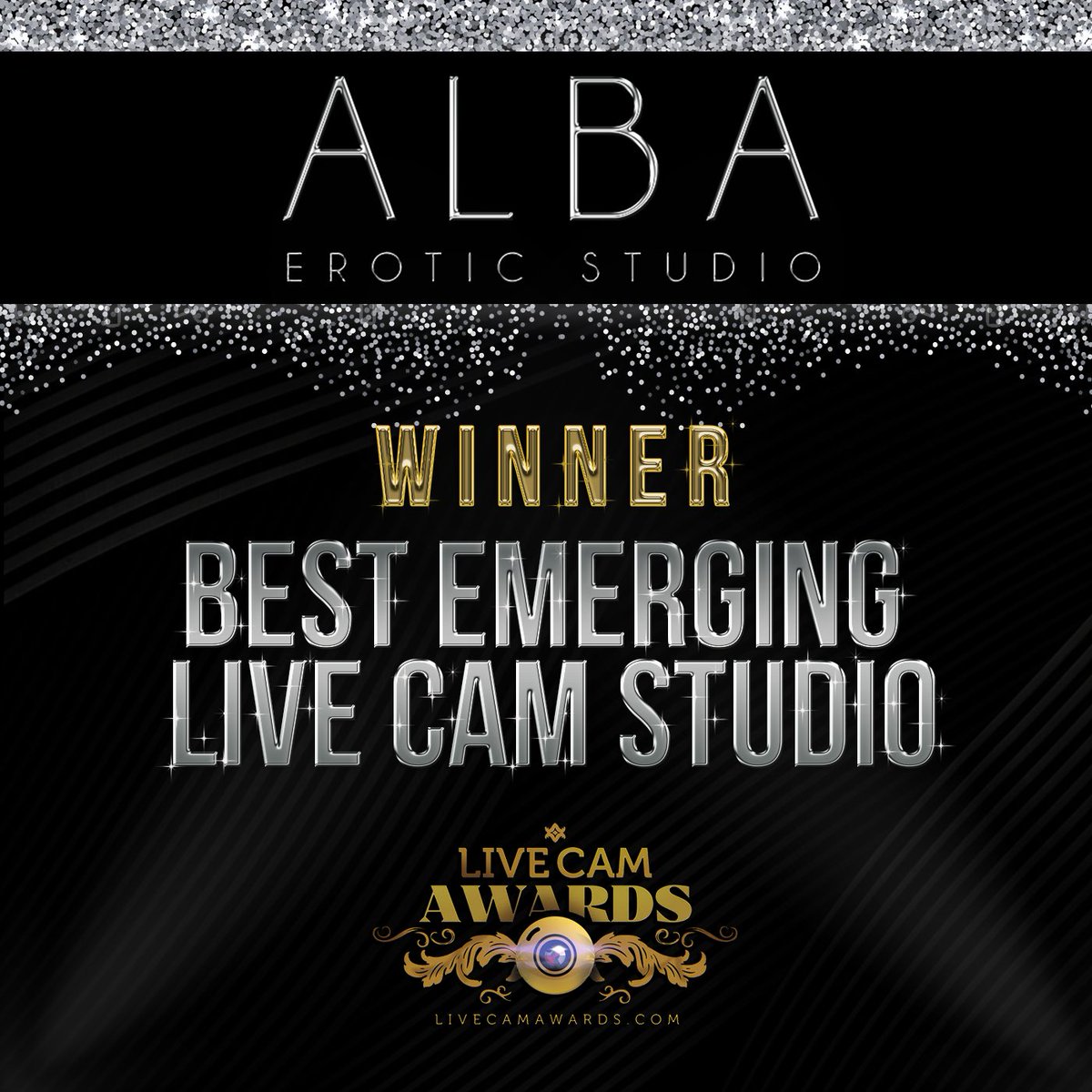 AlbaStudioCo's tweet photo. 🎉 Best Emerging Live Cam Studio 🎉 @LiveCamAwards #WINNER https://t.co/TSBIY41Gfz