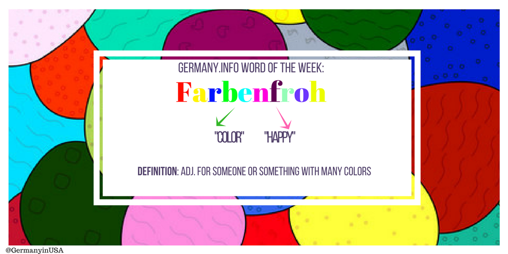 GermanyinUSA's tweet photo. Are you wearing red pants, blue shirt and green socks? If so, you're definitely "farbenfroh" today! #WordoftheWeek https://t.co/qpt4zAdgy8 https://t.co/xMLGUlZf8S