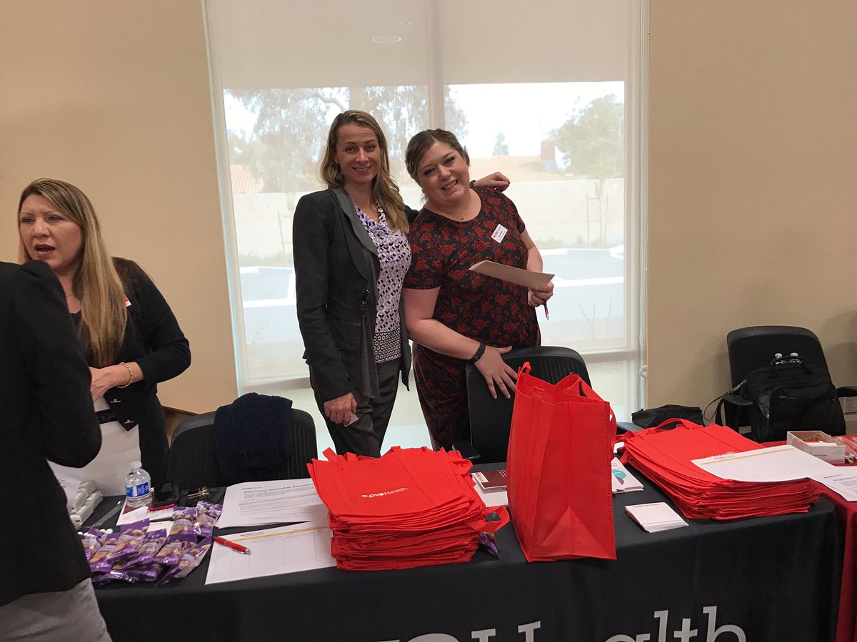 Julie and Charlene engaging our future pharmacist #cvshealth #CHSU #futurepharmacist