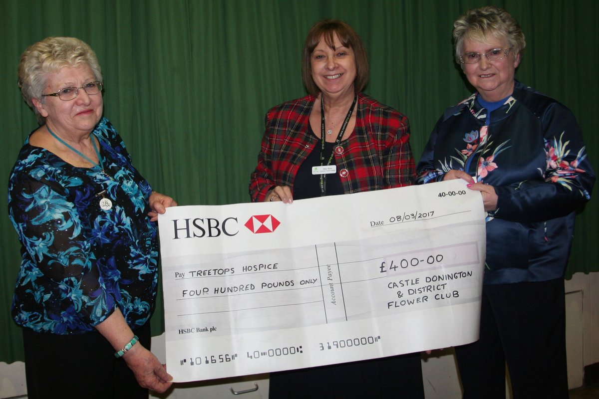 We were delighted to support the wonderful work of <a href="/treetopshospice/">Treetops Hospice</a> on Wed by presenting to a cheque to the charity for £400 #NAFAS