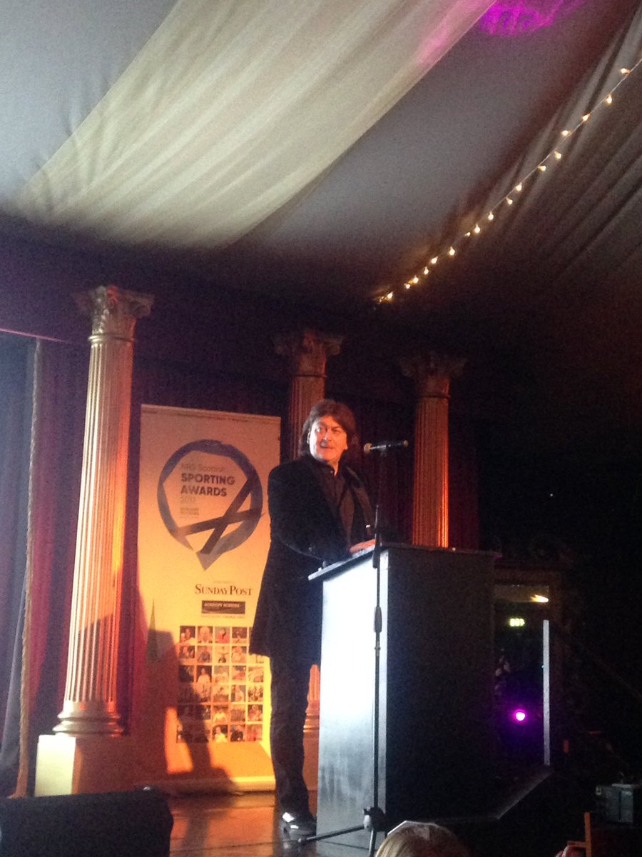Sunday_Post's tweet photo. Donald Macleod takes to the stage at the @NRScot Sport Awards #nrsporting https://t.co/cvoirD7mma