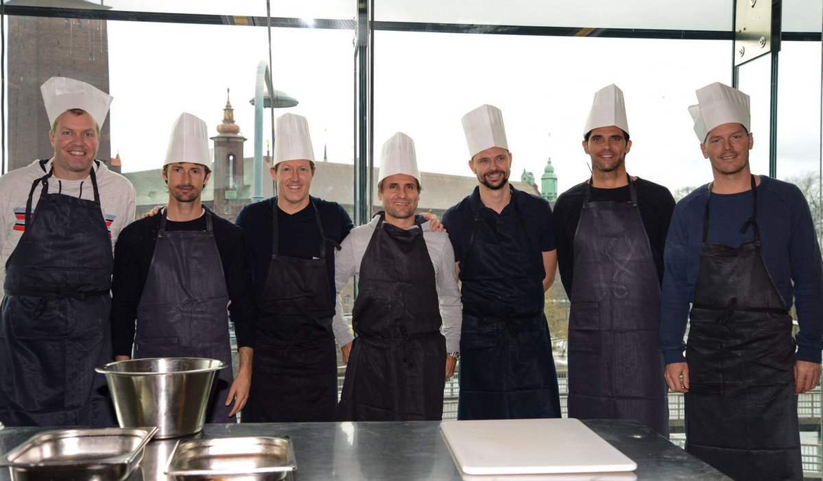 CleanCutMediauk's tweet photo. The @ATPChampions stars face their toughest opponent yet, a Swedish #CookeryCompetition on the waterfront in Stockholm https://t.co/XBvHnSq0er