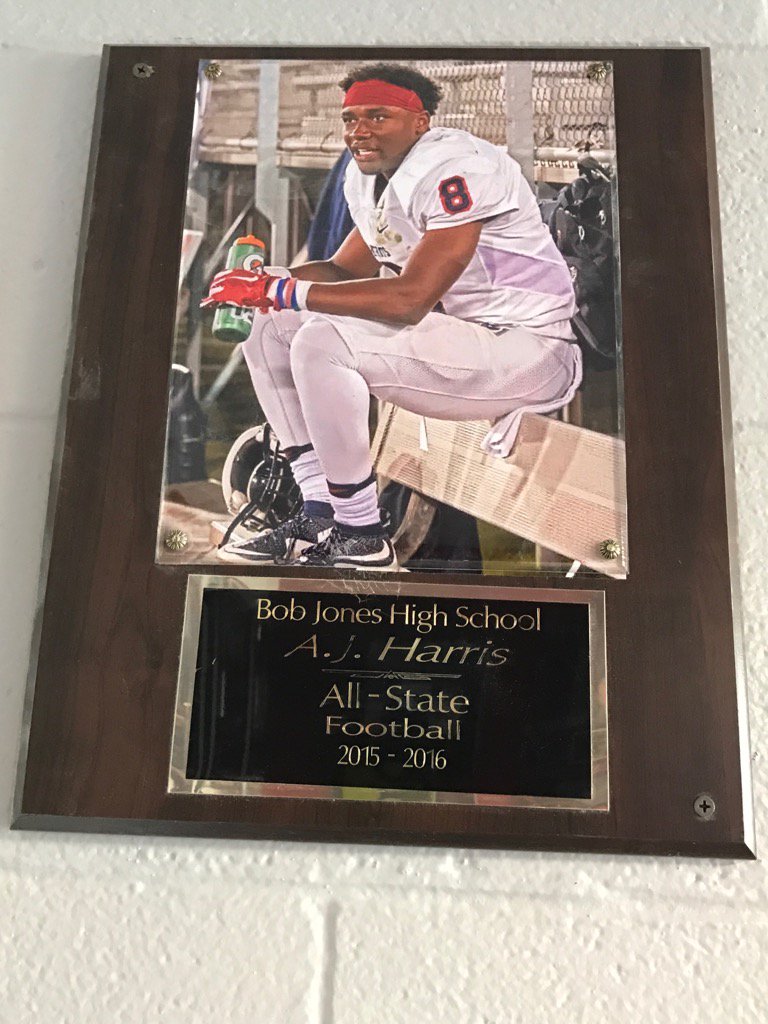 Bob Jones congratulates AJ Harris! Love this young man!!