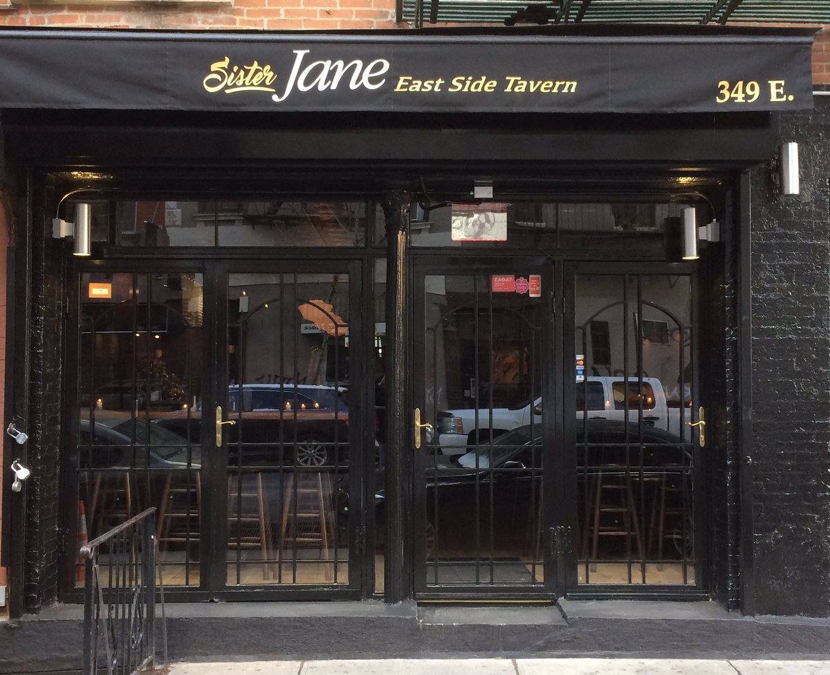 Sister Jane opens tonight!! 349 E. 13th #nyc #bar #restaurant #opening