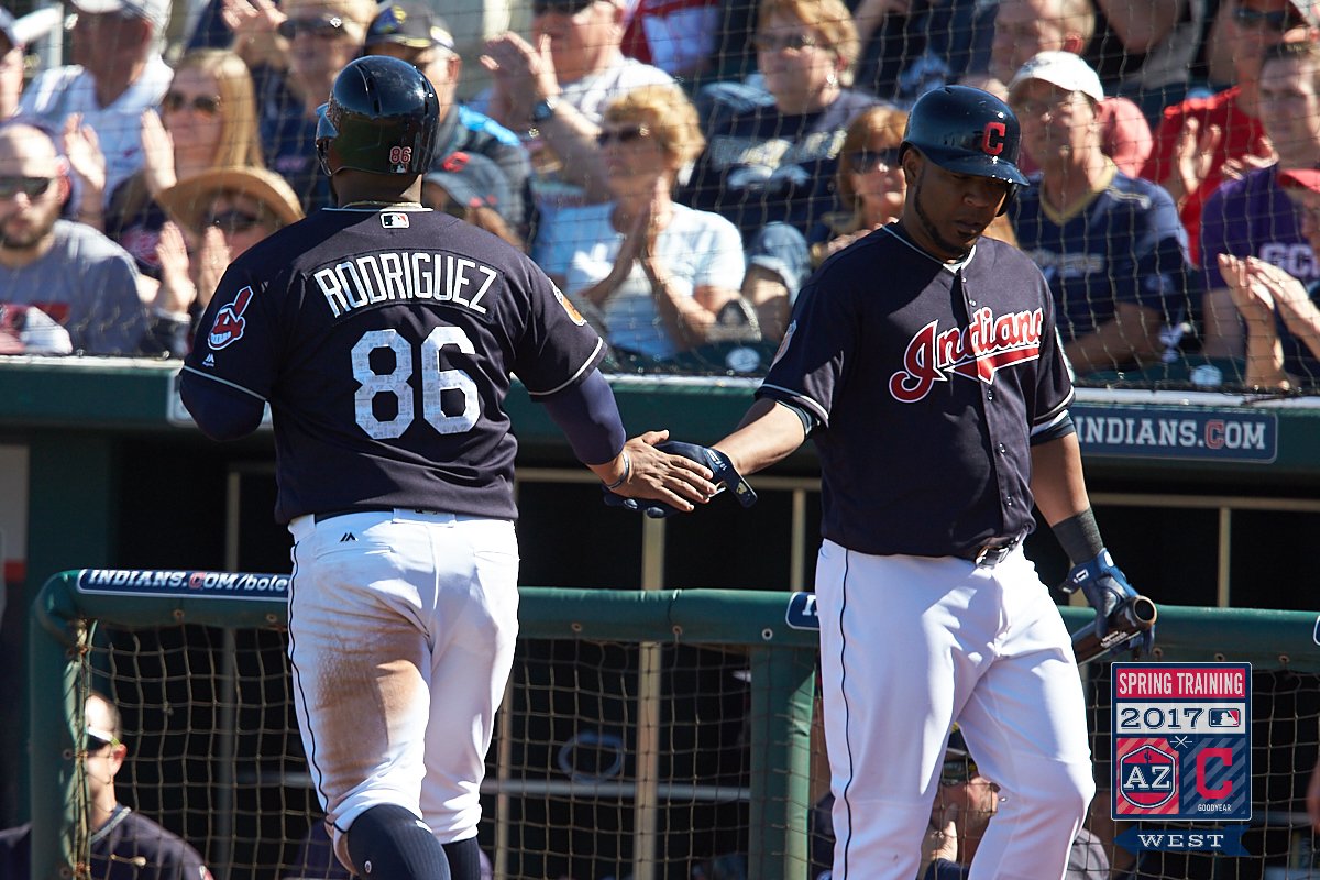 Big day for <a href="/RealNRod25/">Nellie Rodriguez</a>: 3 RBI, the last of which makes it 5-3.

<a href="/FranMejia95/">Francisco Mejia</a> gave us the lead with an earlier RBI knock. #TribeSpring