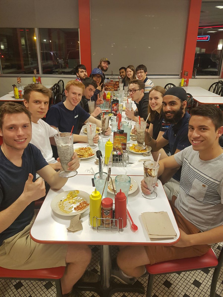 Team supper run to shake and steak on the eve of flight rounds!