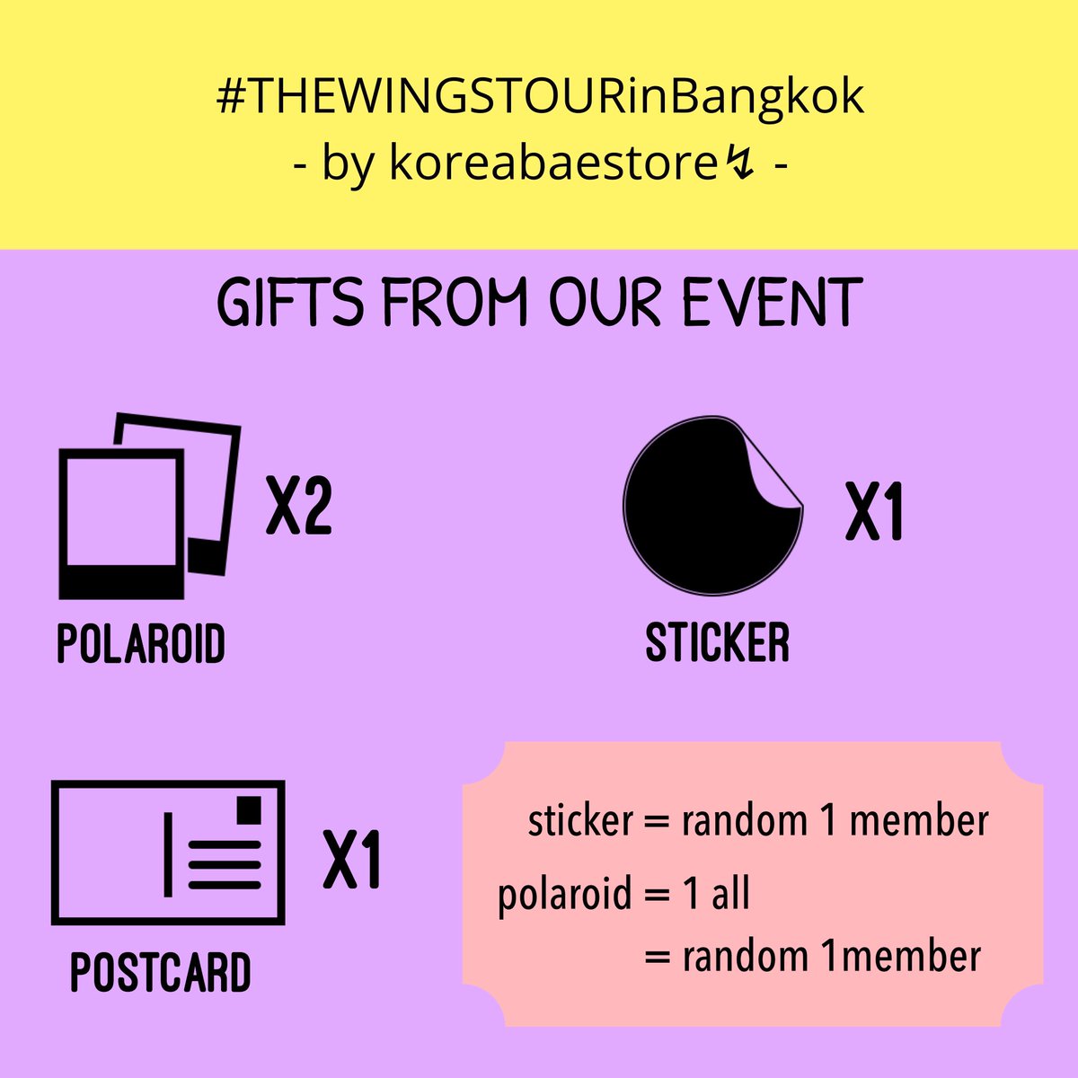 koreabaestore's tweet photo. ตามสัญญา⚡️ ได้บัตรทั้ง2วันแล้ว
- ตอนนี้สั่งทำไปแล้ว อิอิ
- เจอกันวันคอนน้าทุกคน💗
#THEWINGSTOURinbangkok #WINGSTourInSeoul https://t.co/PAmRsEN4hp