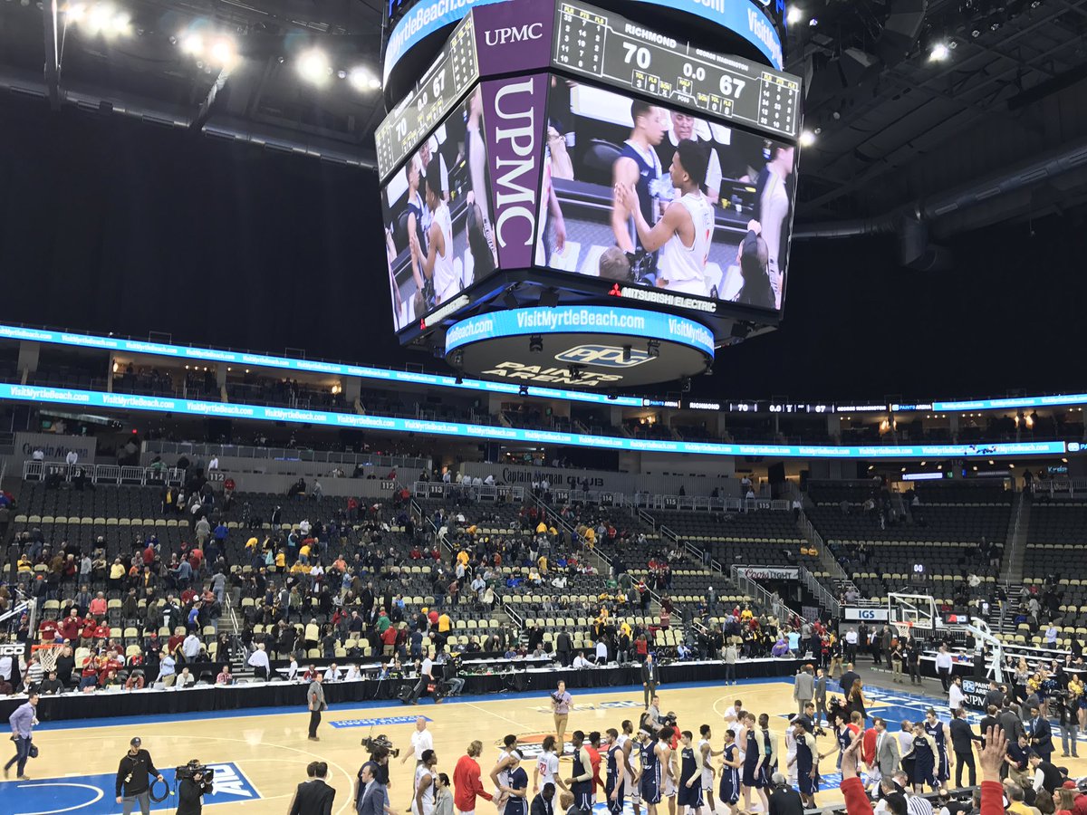 Spinning webs all over ppg paints arena!! Caught GW in the web!! <a href="/SpiderAthletics/">Richmond Athletics</a> <a href="/UR_Rowdies/">Richmond Rowdies</a>