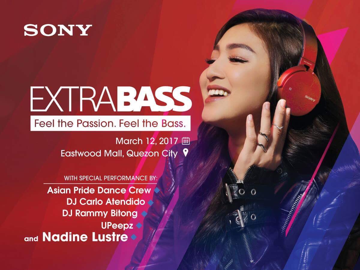 SonyPHinc's tweet photo. This Sunday, experience our latest Sony Extra Bass models at Eastwood Mall at 10 am! See you guys there! #SonyXBass #NadineforSony https://t.co/3QYw1qrwTS
