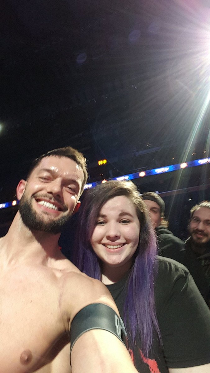 __PeachyyKeen__'s tweet image. Hi everyone, I'm the girl with the purple hair in the very beginning. I was so incredibly nervous. @WWE @FinnBalor