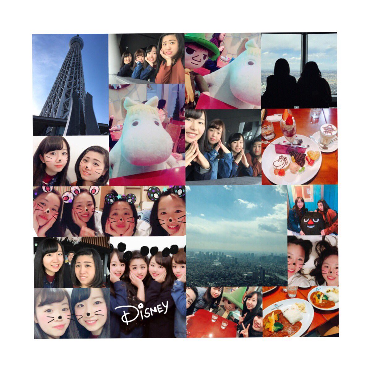 Aaaa____yk's tweet photo. ---卒業旅行 in Tokyo---

2泊3日幸せすぎた😻！！
ディズニーは2日間とも雨降ったけどそれも良き思い出💯
ディズニーでもホテルでも観光でもいっぱい笑っていっぱい食べて最高に楽しかった💓
また4人でどこか行きたいな😌💭 https://t.co/ncPWJp3S5M