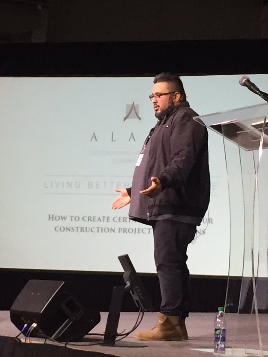 Carlos from @AlairSaskatoon on stage @HomeStylesShow <a href="/verecohome/">Vereco Homes</a>
