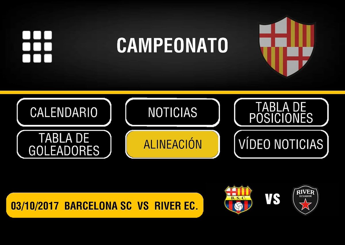 AppBSC's tweet photo. ¡Ya puedes revisar el 11 titular de profe Almada para enfrentar a #RiverEC!
➡Ingresa al App oficial
➡Entra a Campeonato
➡Alineación https://t.co/ki0ZBhd2rf