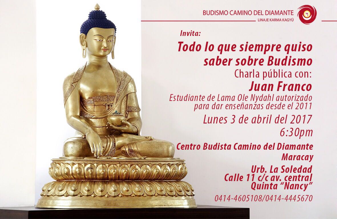 DWBMaracay's tweet photo. El lunes 03-04 tendremos en nuestro Centro Budista a Juan Franco quien nos visita desde Colombia.   Más información al 0414-4605108 https://t.co/cfuCkTOcNN