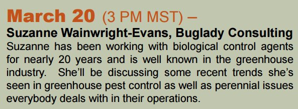 BugladySuzanne's tweet photo. FREE #WEBINAR on #biocontrol w/ the Buglady! Be sure to get signed up!  https://t.co/okDUzy1cVy @RVBioControl @P_K49 @Kmvance79  #gardenchat https://t.co/cGrIVD6Y23