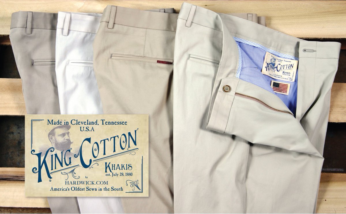 HardwickClothes's tweet photo. Taking a cotton to an old favorite, with our new Khakis! #KingCottonKhakis #MadeInAmerica https://t.co/80bofU4tvm