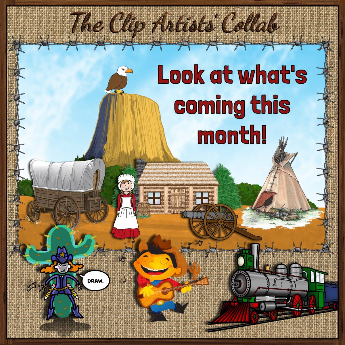 CrunchyMomOrg's tweet photo. The Clip Artists' Collab is making History. Our 𝓕𝓡𝓔𝓔 Westward Expansion set is coming. Follow me to see when it's up https://t.co/GxRoIvrSlw https://t.co/9Eu09eQnpc