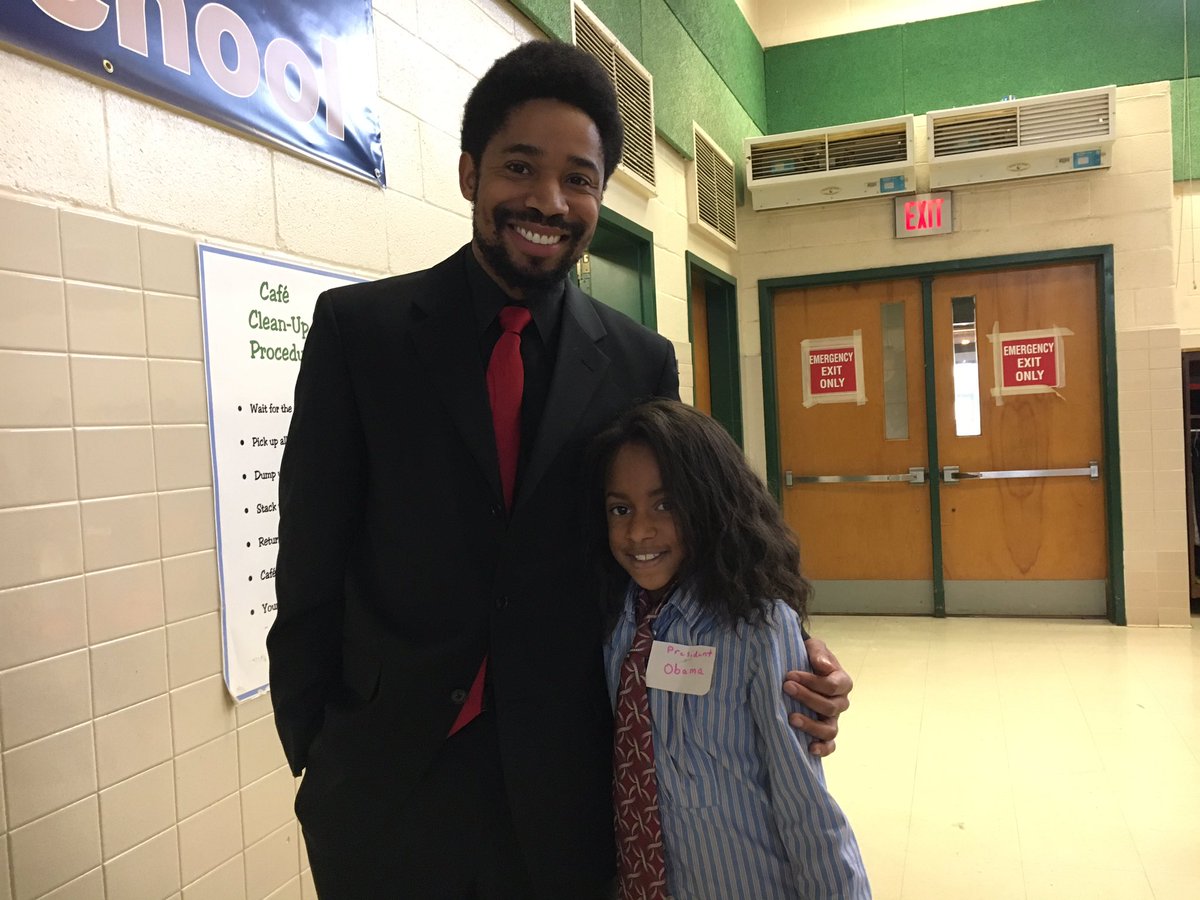 "Influential American Day" here <a href="/StratfordLndgES/">Stratford Landing ES</a> #PresidentObama