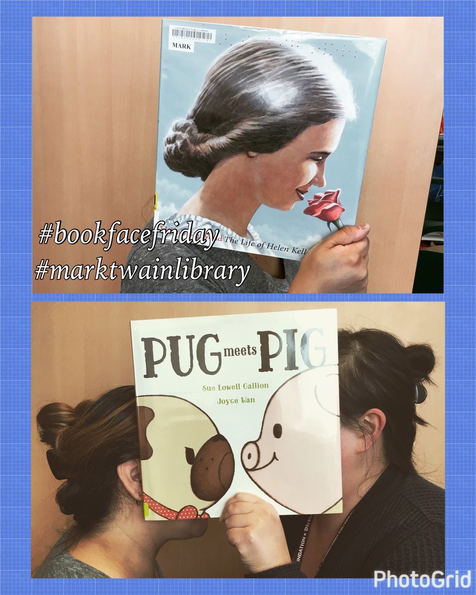 LBCityLibrary's tweet photo. #MarkTwainLibrary wrapped up #TeenTechWeek at #LBPL with by posing for their own #BookFaceFriday poses. https://t.co/JUzF9TQdML