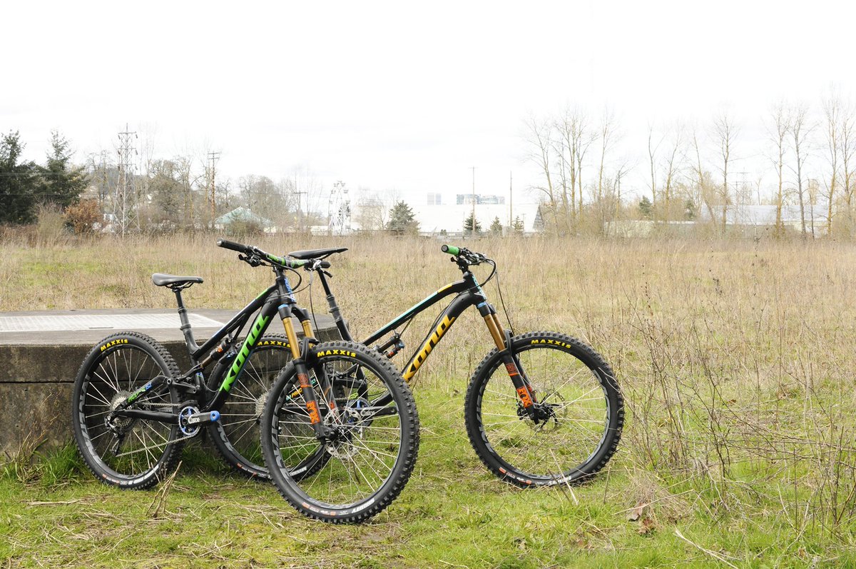SellwoodCycle's tweet image. Our man, Mike, just got these two @konaworld #process153 whips all dialed in for the rad folks at @CoalitionRcgMTB ! No bad days, ever.