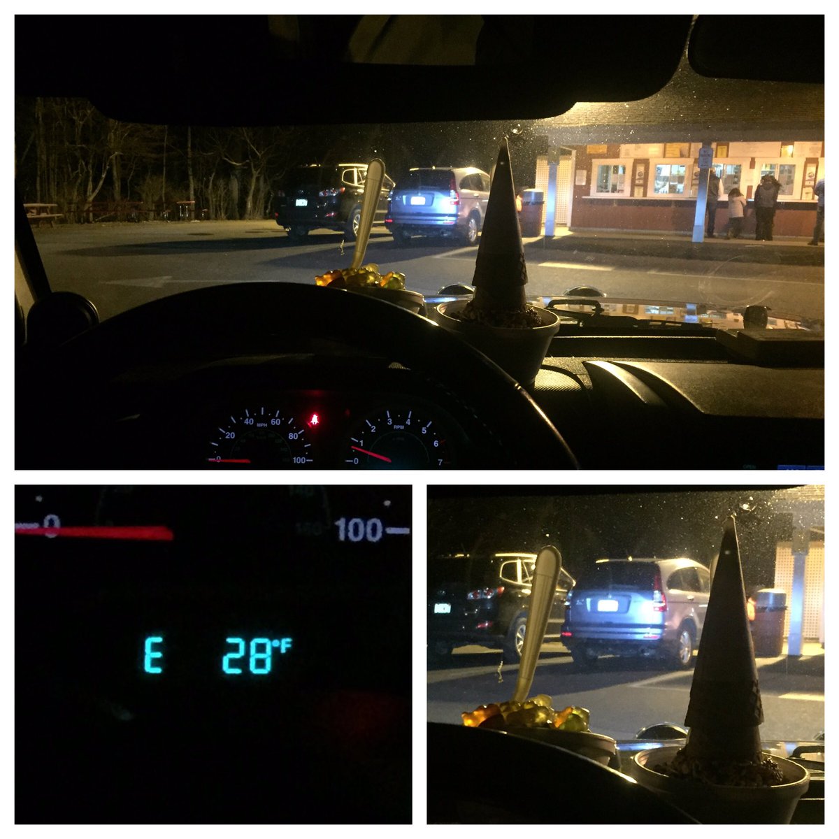 Take out ice cream in the dark @ 28 degrees! #OnlyInNewEngland