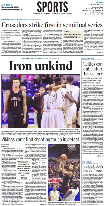SportsNDN's tweet photo. What was happening on this day 5 years ago? @PHS_Hockey_ falls in playoff game, and @RogersVikings boys hoop loses in state semifinals. https://t.co/aDg4OrPY1y