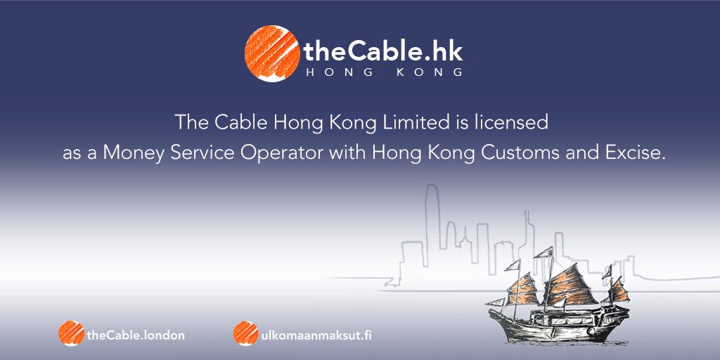 theCable.hk now licensed. Business moving on in Hong Kong side. Go register <a href="/theCableLondon/">The Cable International</a> Be up to date on what's happening in London!