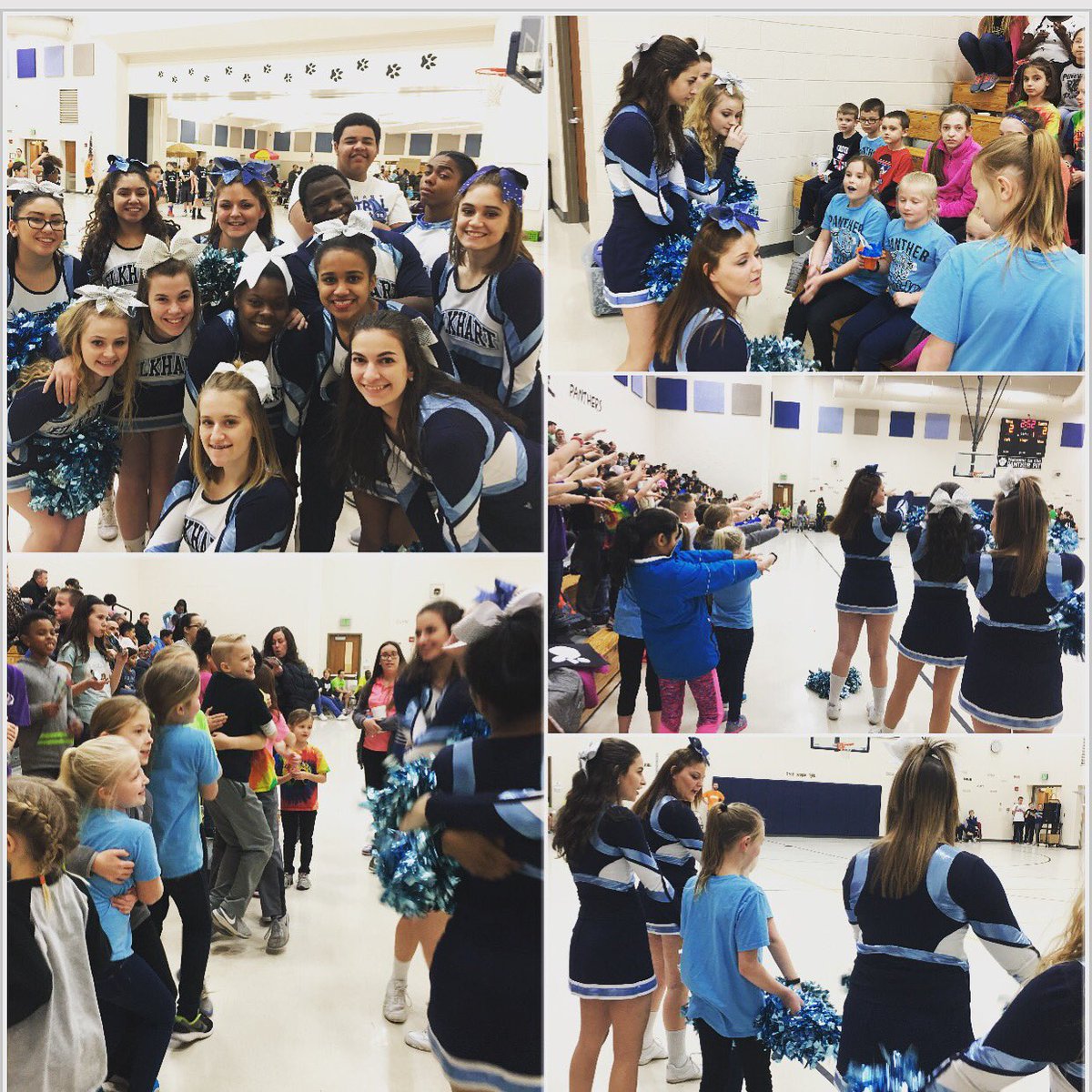 We had so much fun at Pinewood Madness training our future Blazers! 🖤💙🐾 #PinewoodPanthers #ElkhartCentral