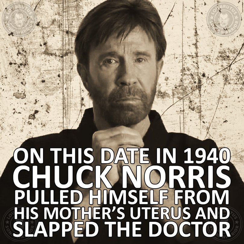 Happy 77th Birthday to the legend Chuck Norris. Be glad he allowed you to live another year. 