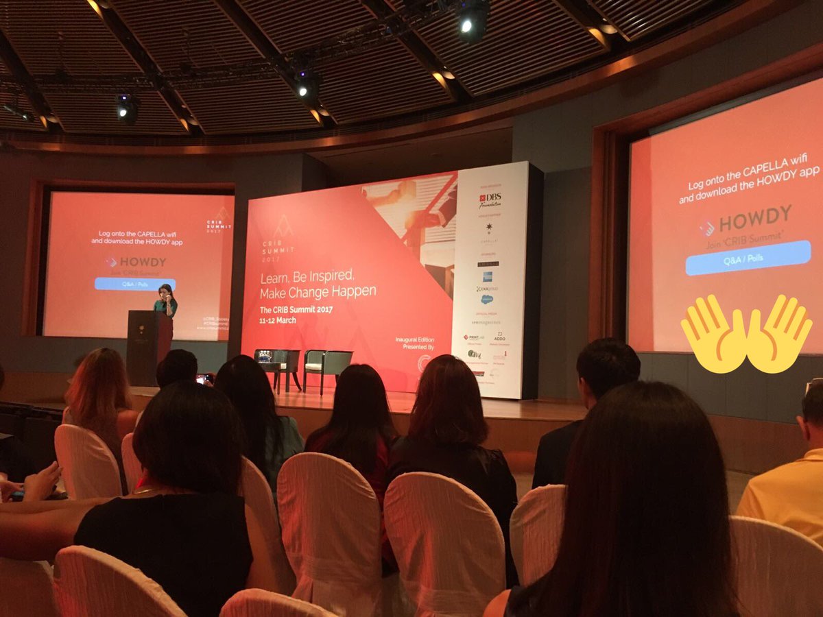 howdy_co's tweet photo. @BBCNewsAsia Sharanjit Leyl doing a fantastic job presenting and keeping all engaged at #cribsummit (and letting people know about Howdy!) https://t.co/KinKdnMuoV
